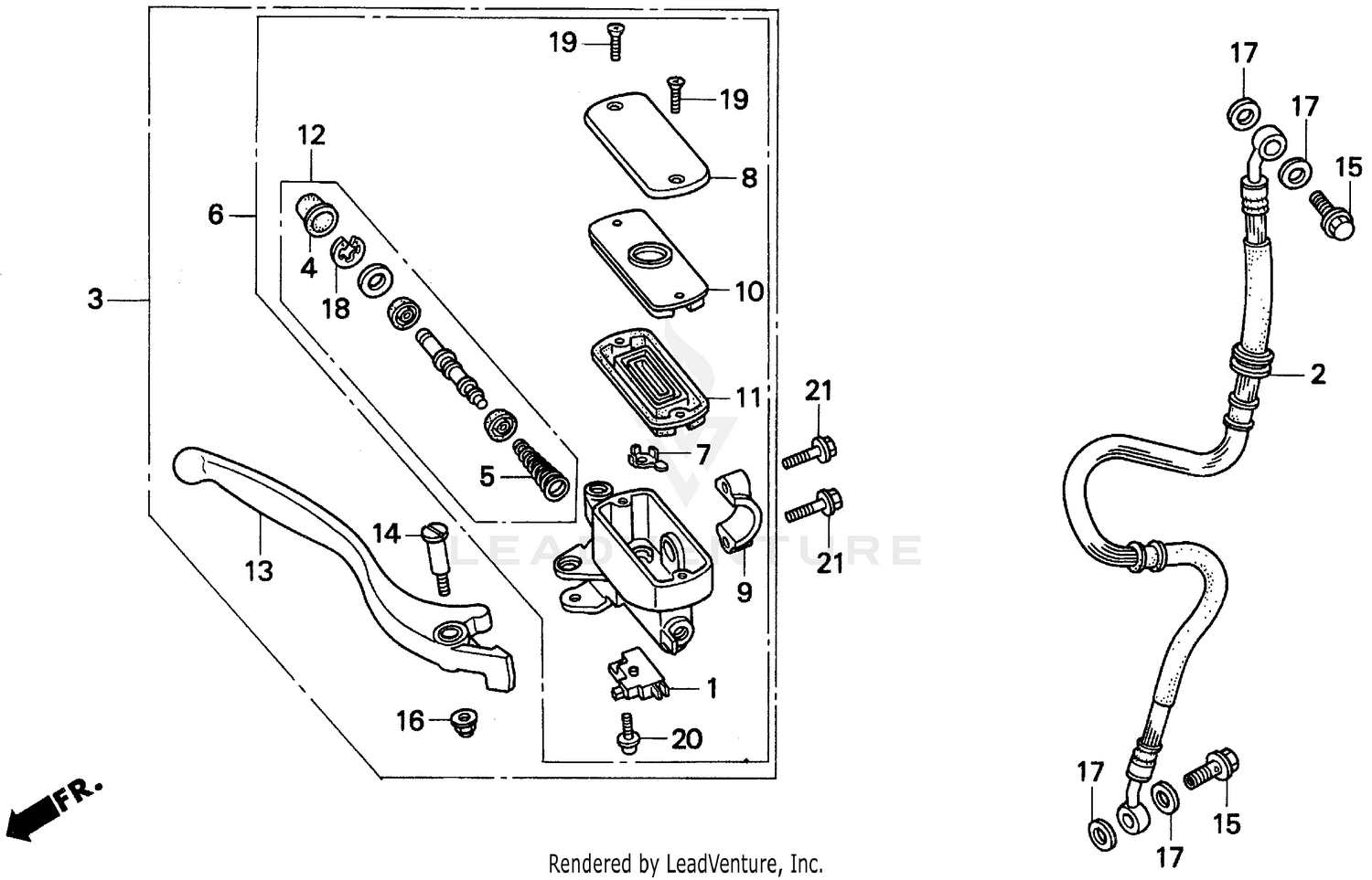 FR. BRAKE MASTER CYL.