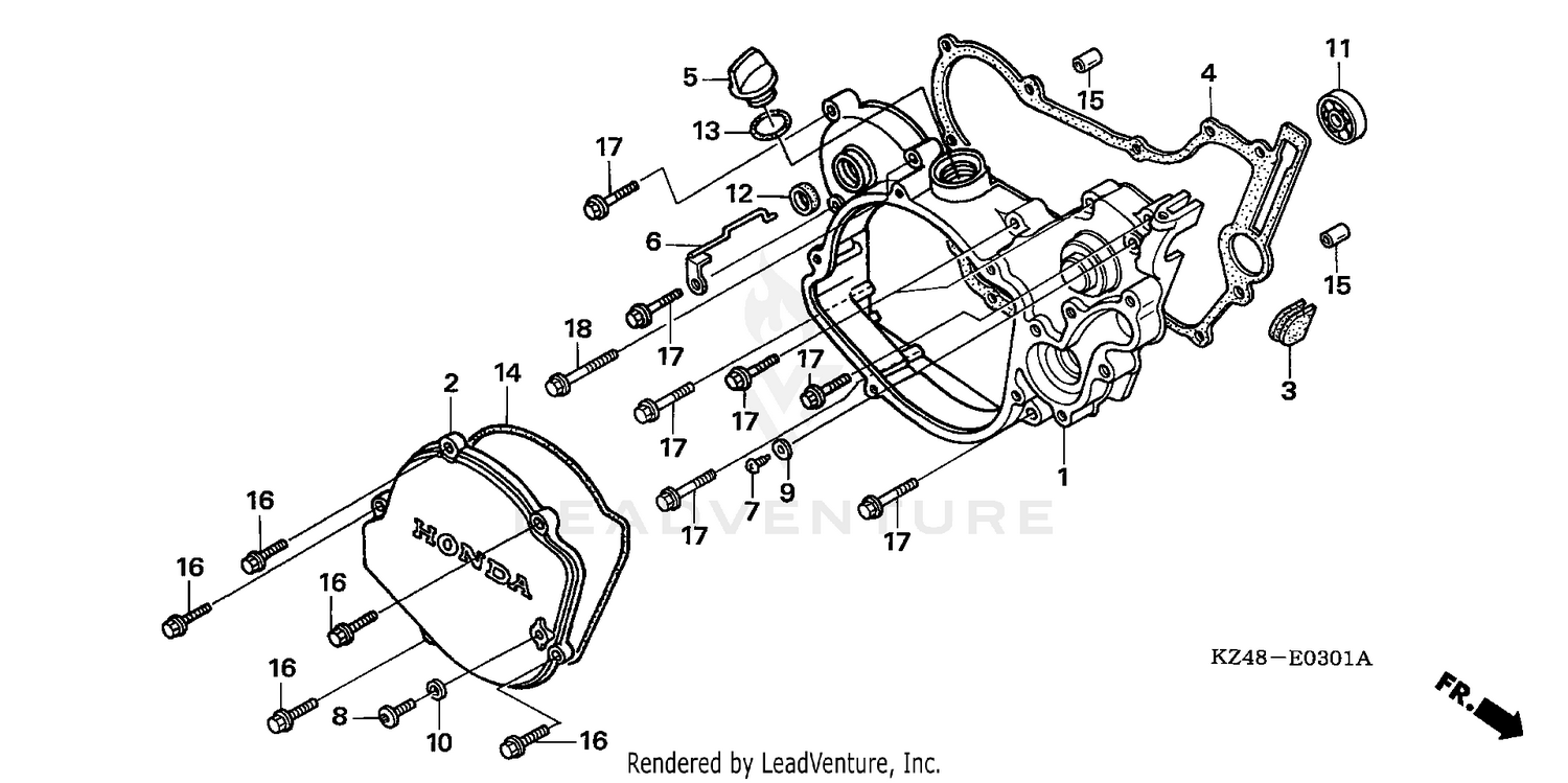 RIGHT CRANKCASE COVER ('05-'07)