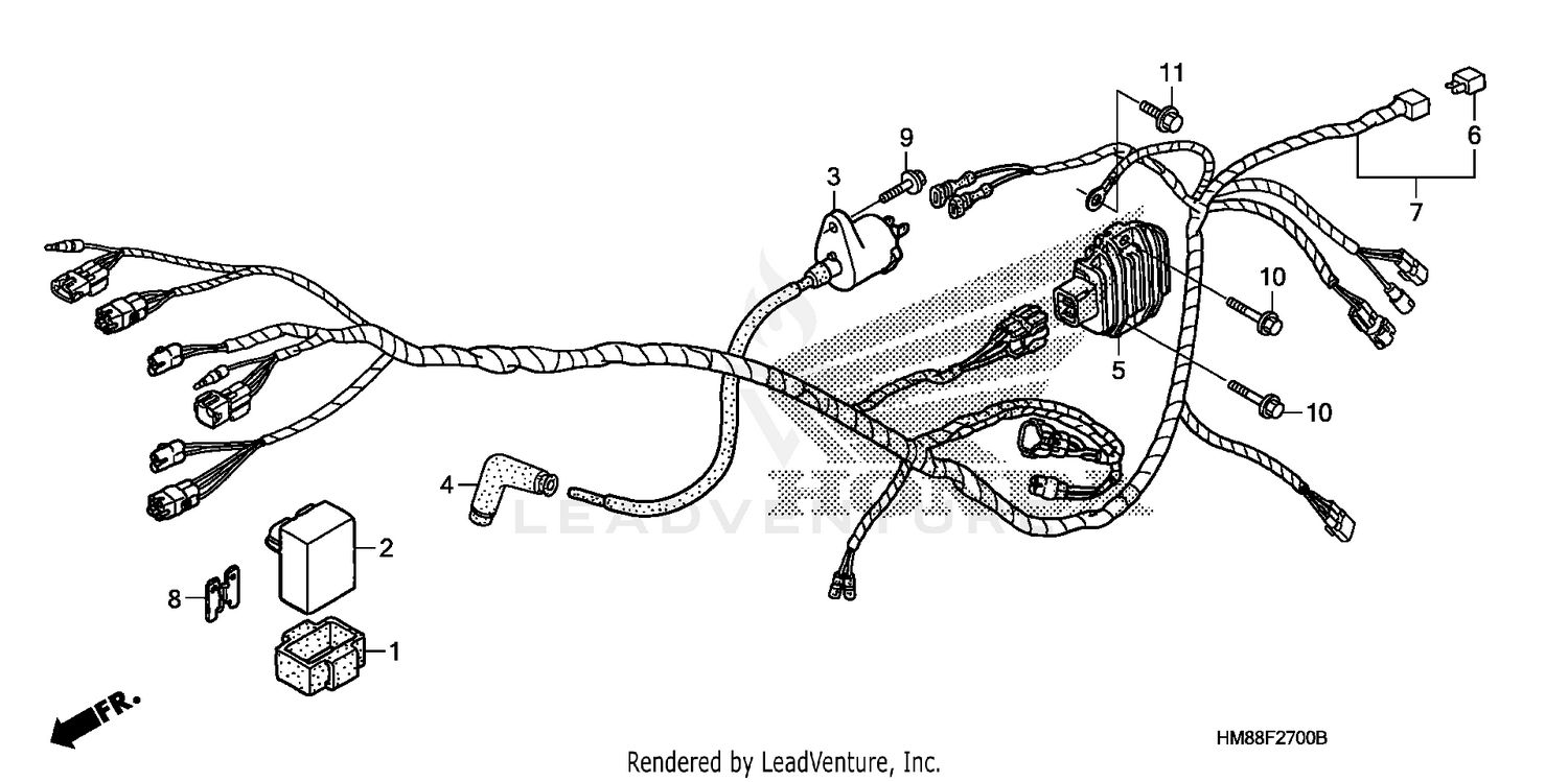 WIRE HARNESS (TRX250TM)