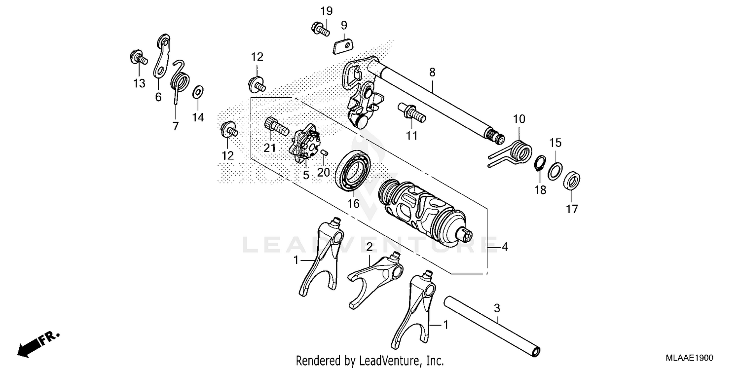 GEARSHIFT DRUM           (CMX1100A/A2)