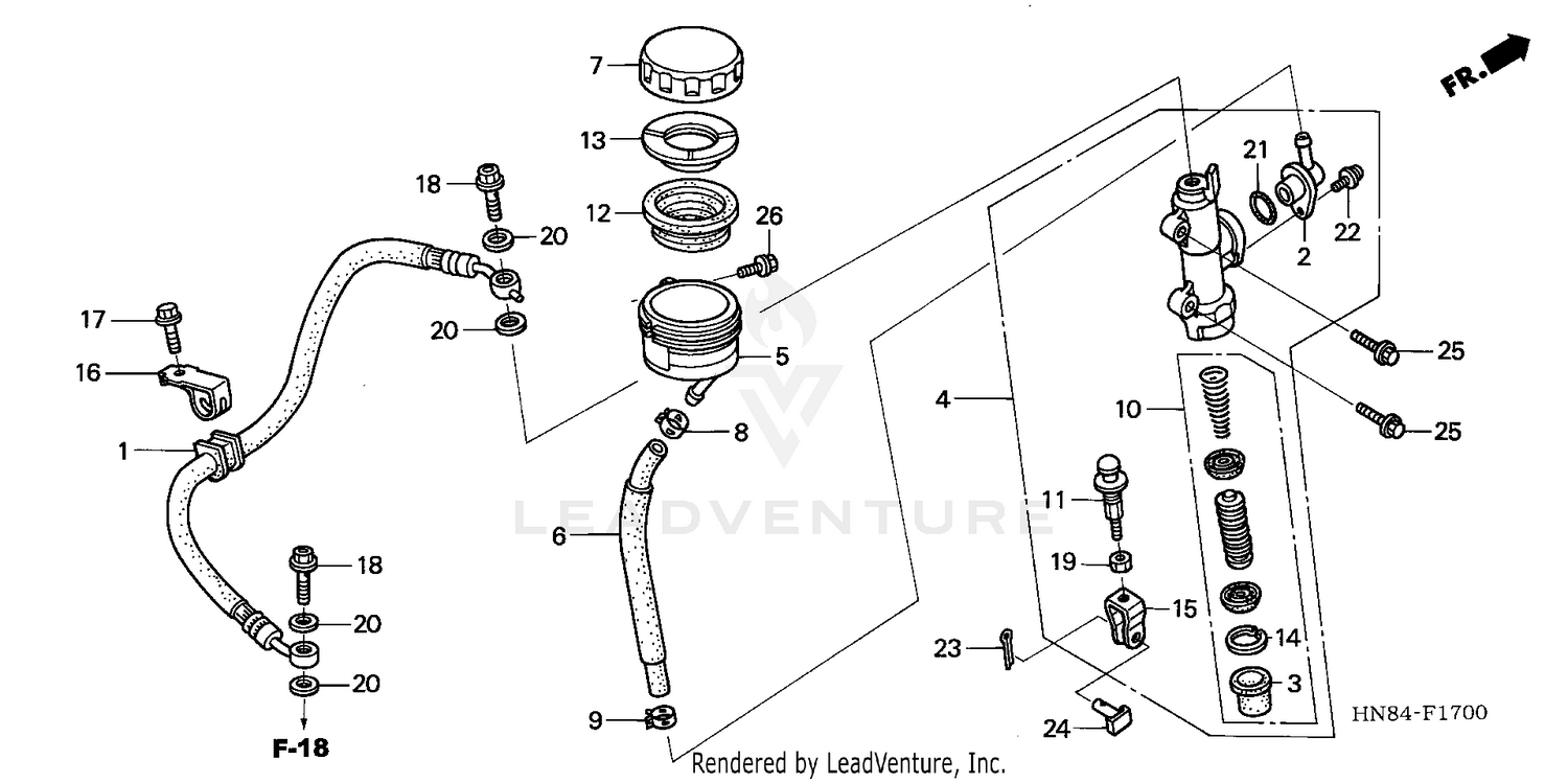 REAR BRAKE MASTER CYLINDER