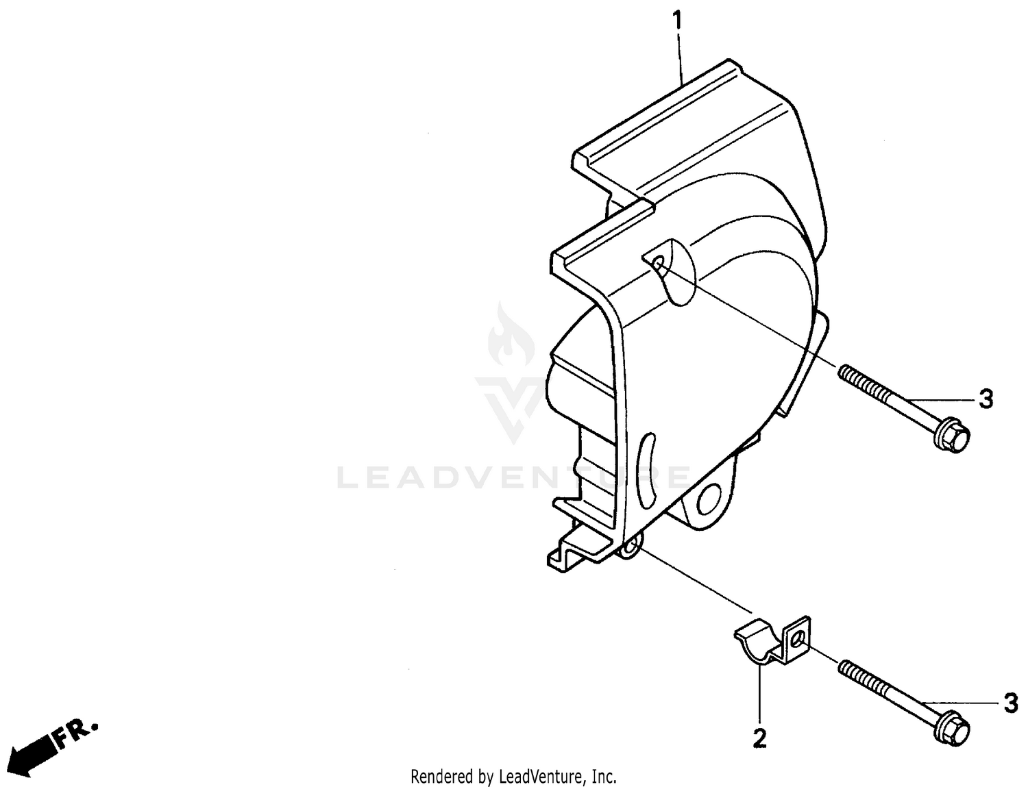 LEFT REAR CRANKCASE COVER