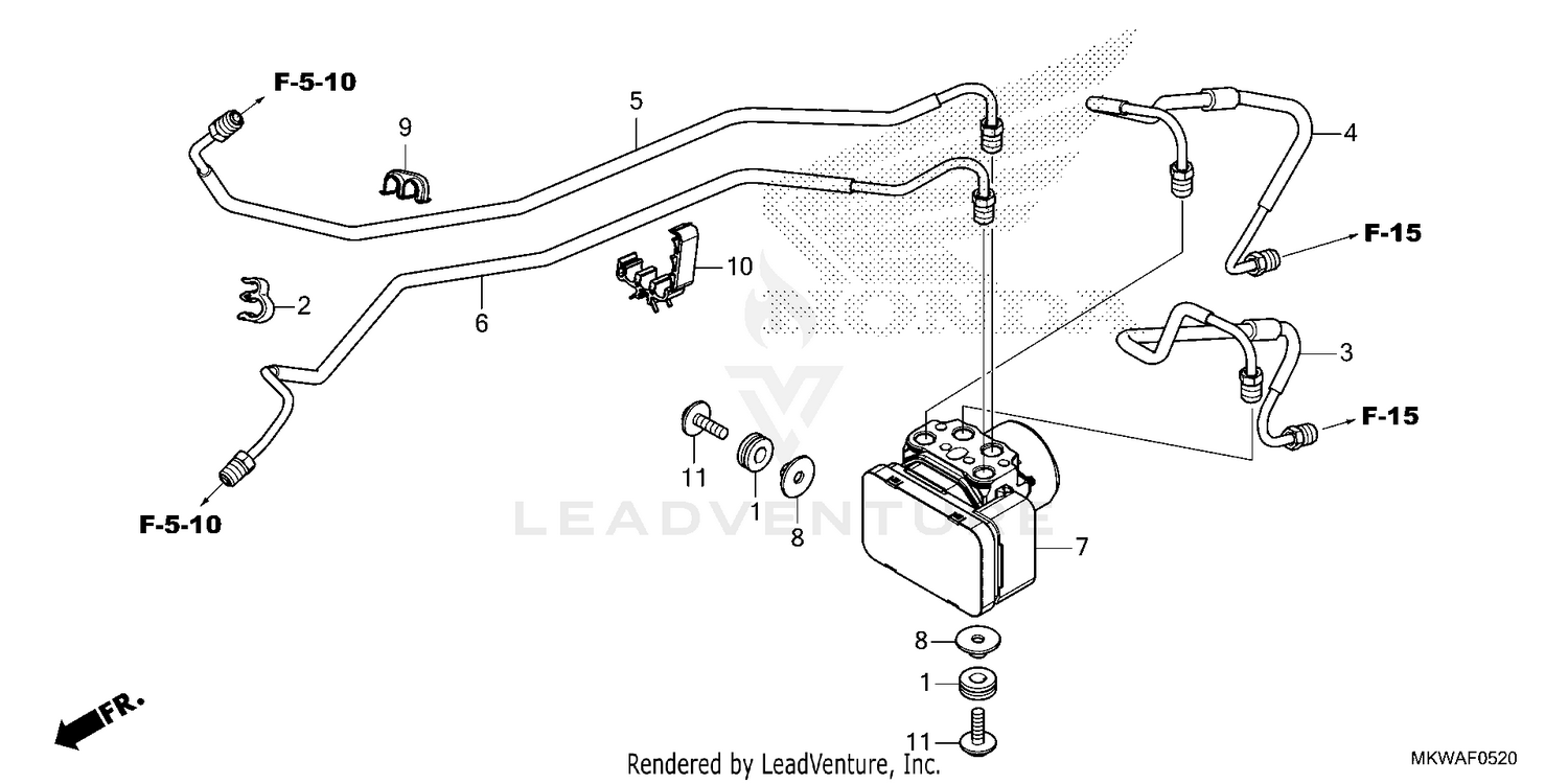ABS MODULATOR@BRAKE PIPE
