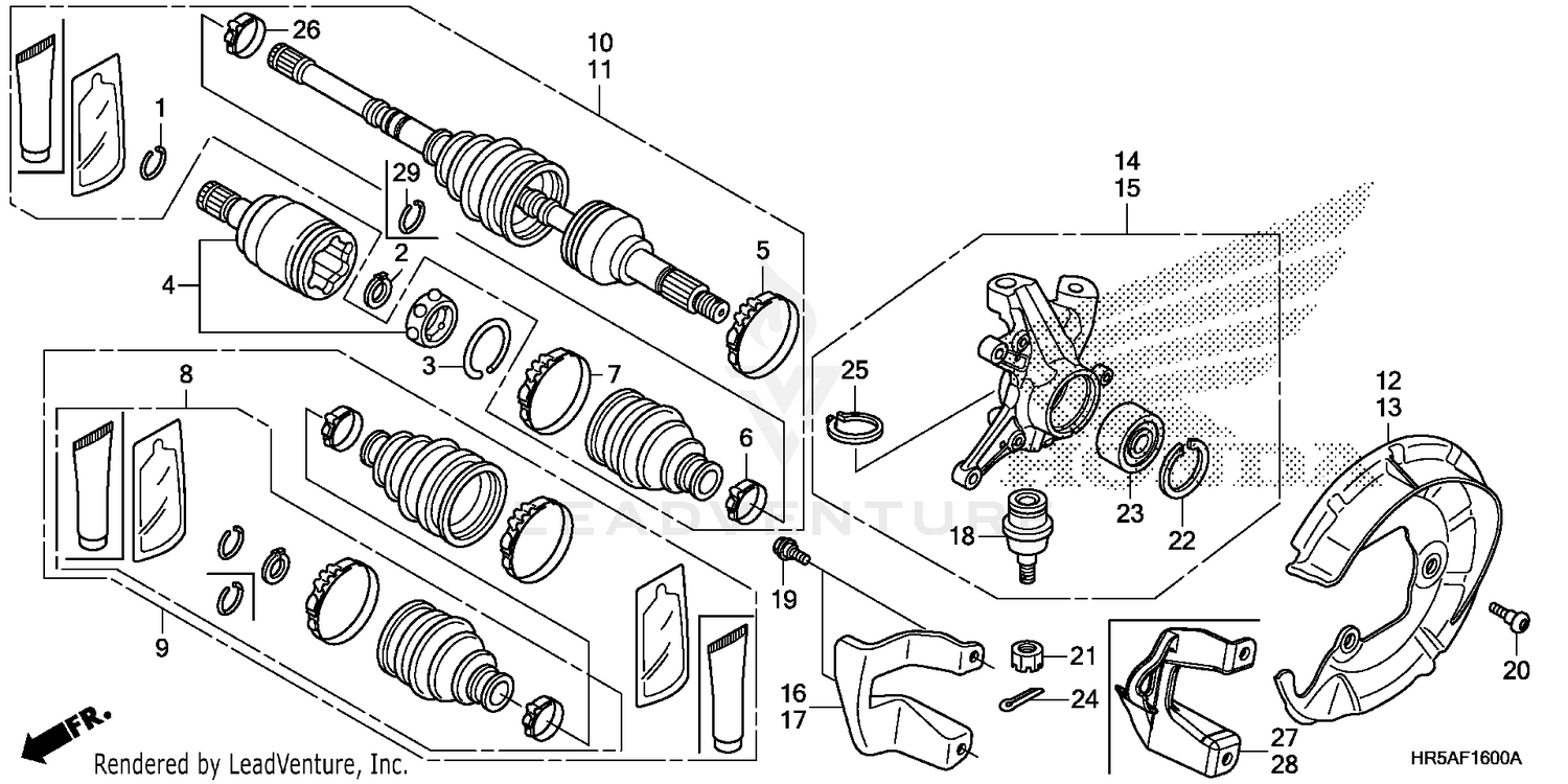FRONT KNUCKLE@FRONT DRIVE SHAFT