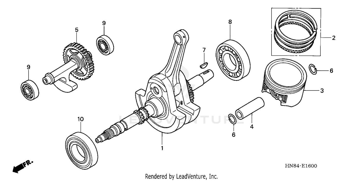 CRANKSHAFT + PISTON