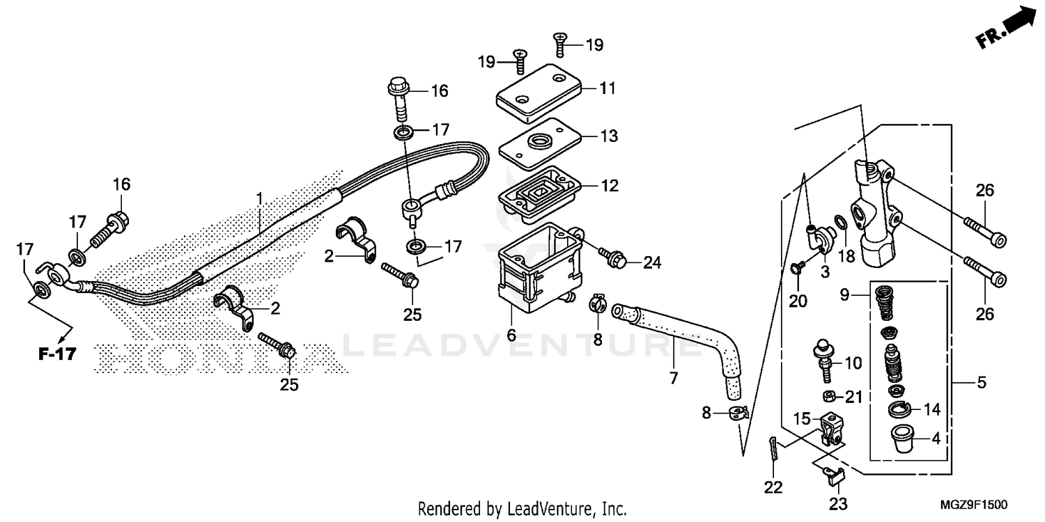 REAR BRAKE MASTER        CYLINDER (STD)