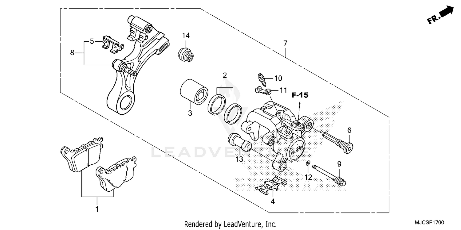 REAR BRAKE CALIPER (1)