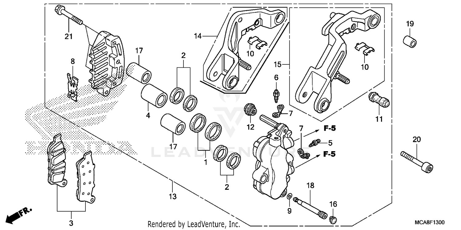 LEFT FRONT BRAKE CALIPER