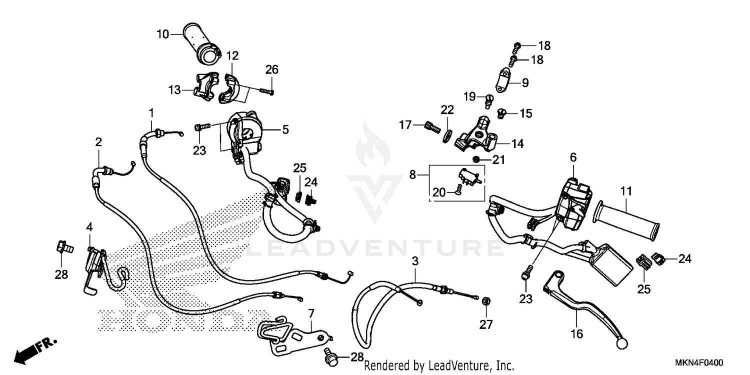 HANDLE LEVER@SWITCH@CABLE