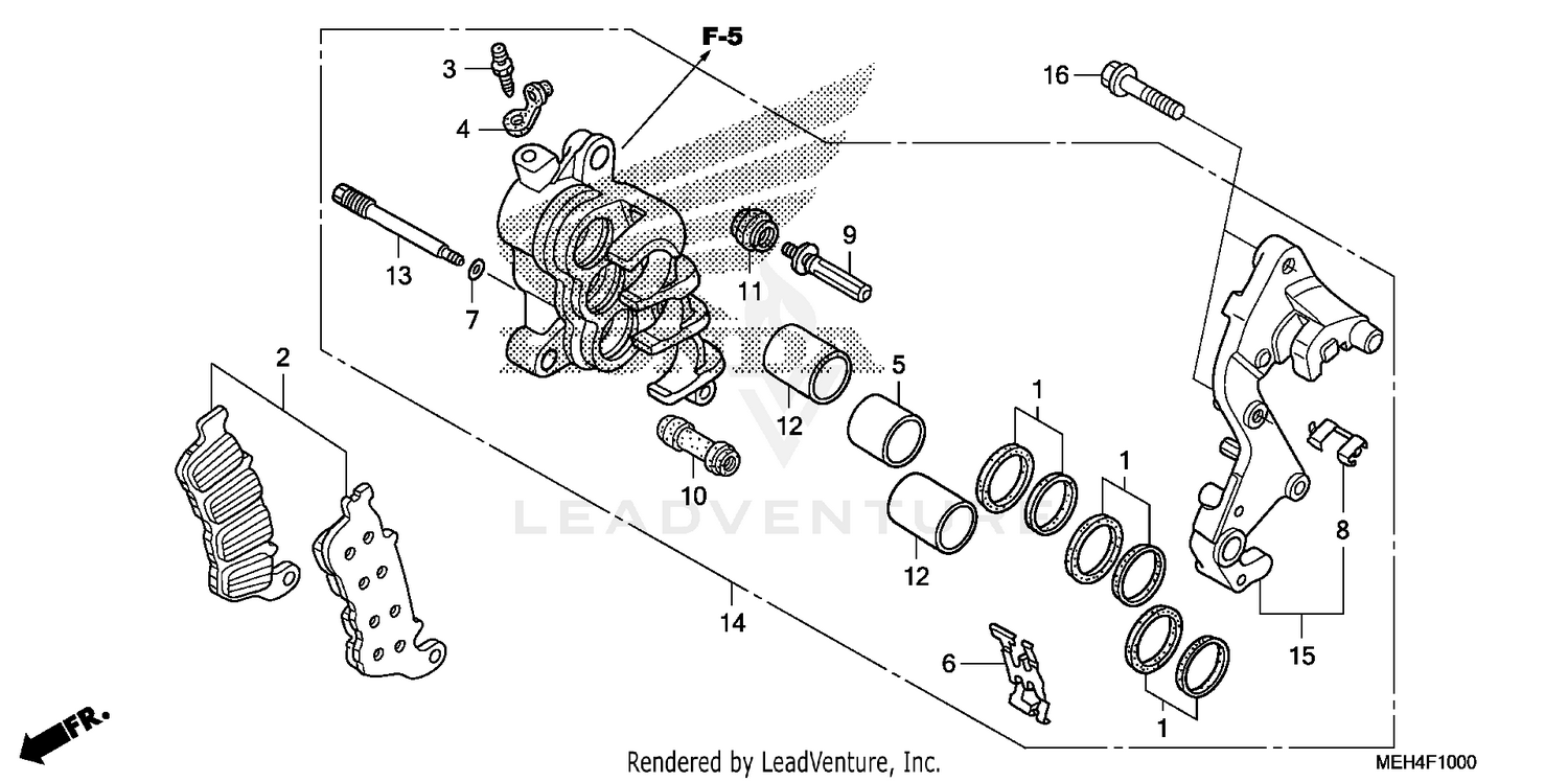 RIGHT FRONT BRAKE CALIPER