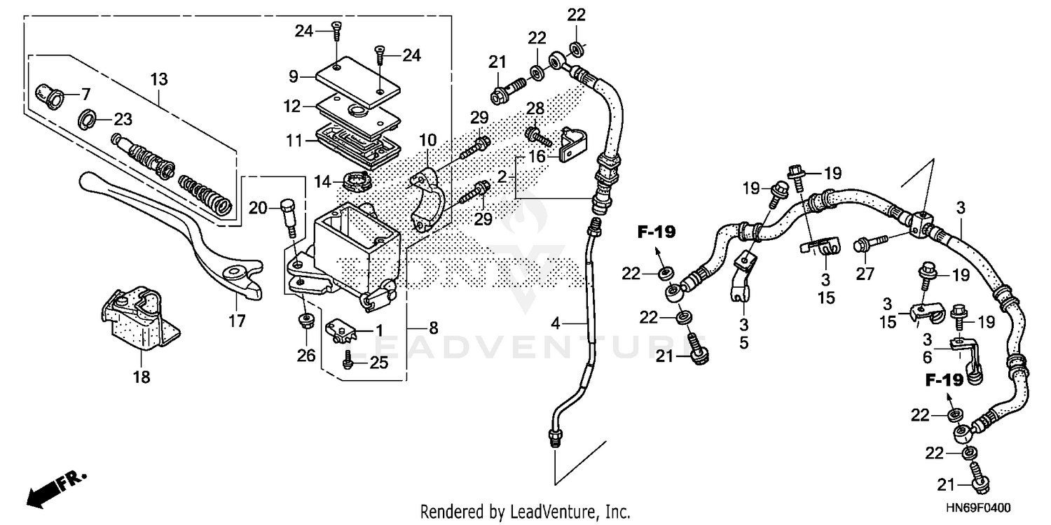 FRONT BRAKE MASTER       CYLINDER