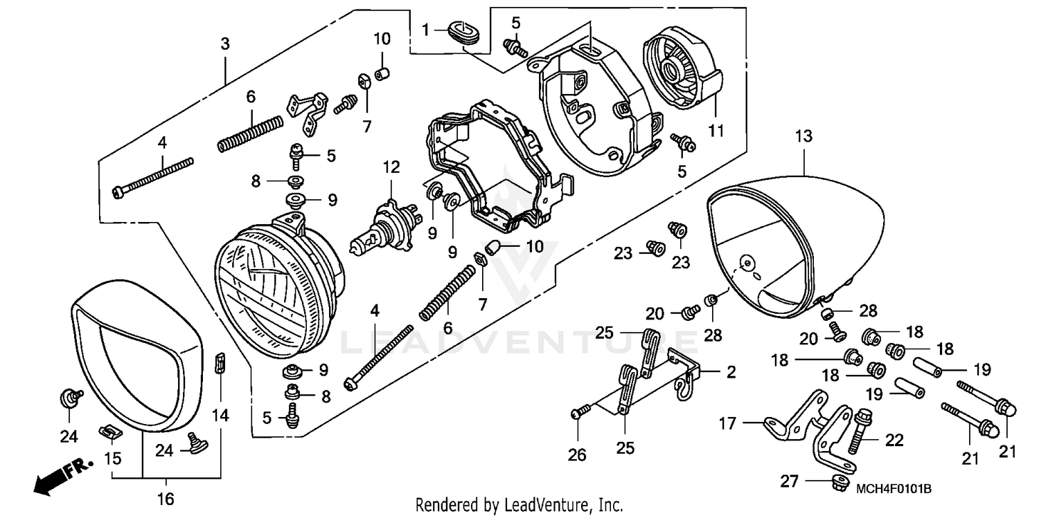 HEADLIGHT (VTX1800F)