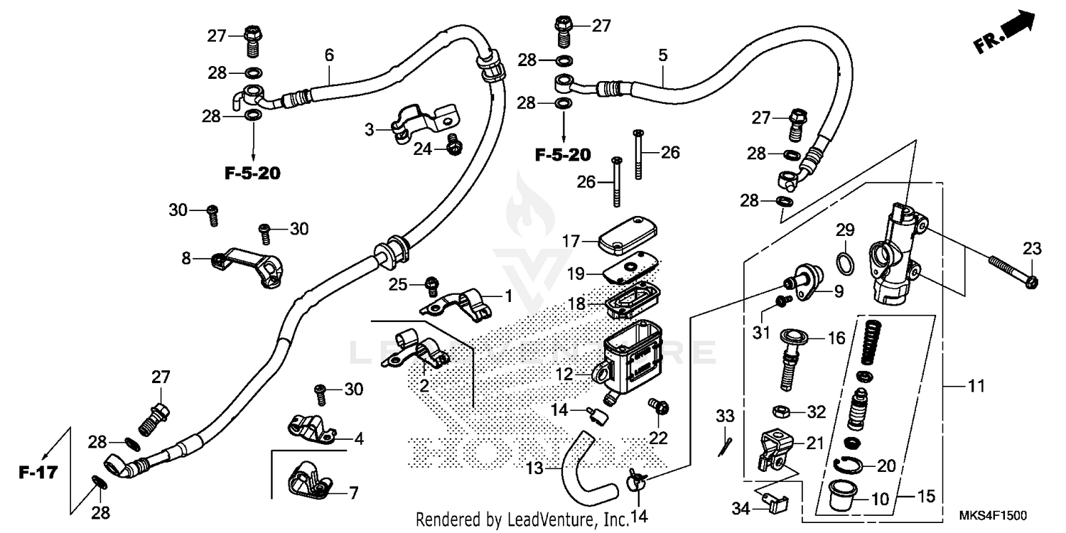 REAR BRAKE MASTER        CYLINDER