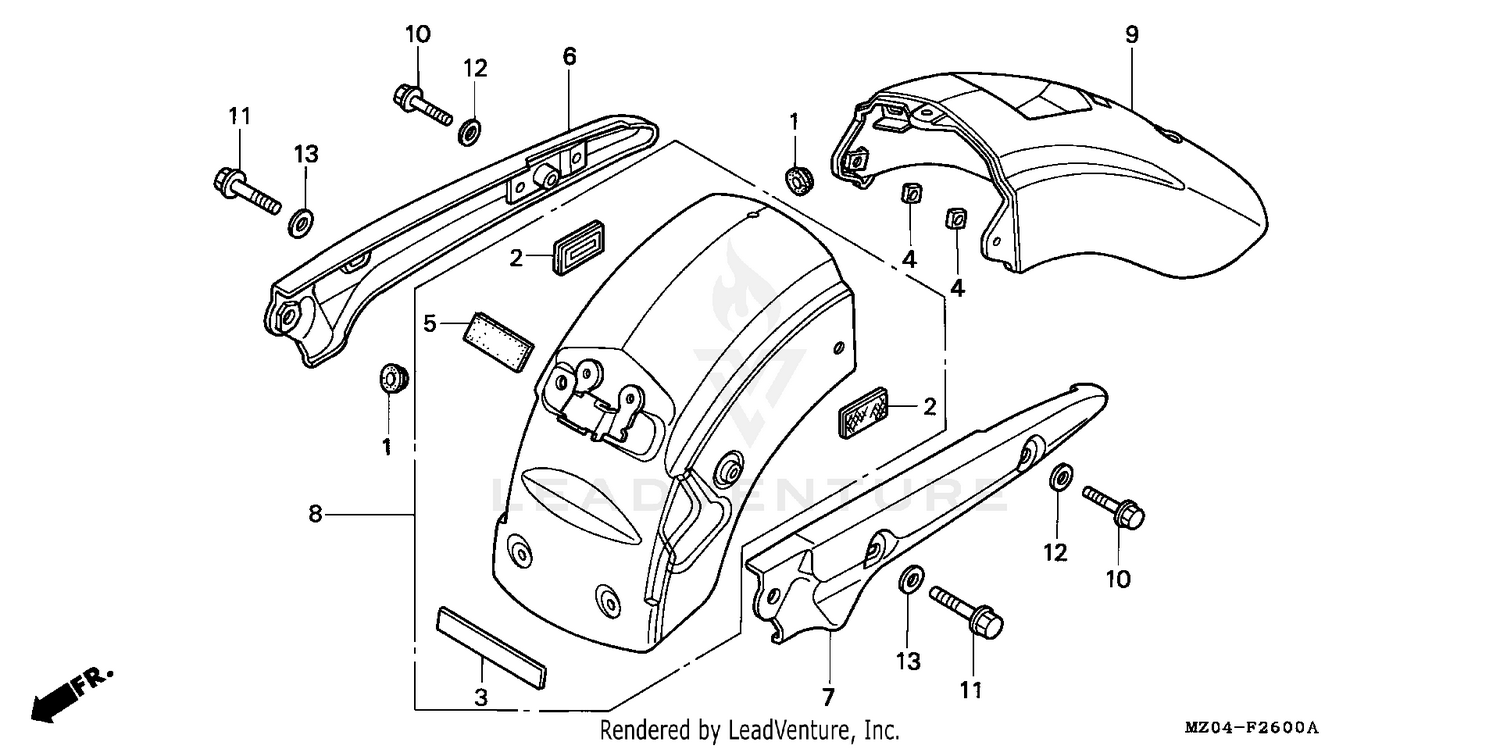REAR FENDER + GRAB RAIL