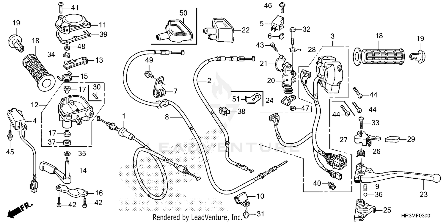 HANDLE LEVER@SWITCH@CABLE
