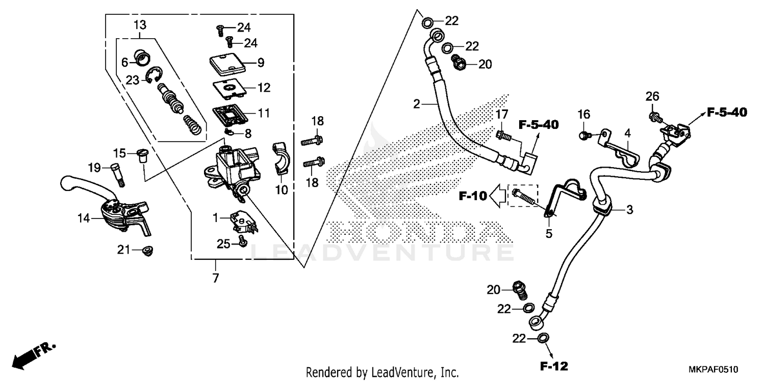 FRONT BRAKE MASTER       CYLINDER (1)