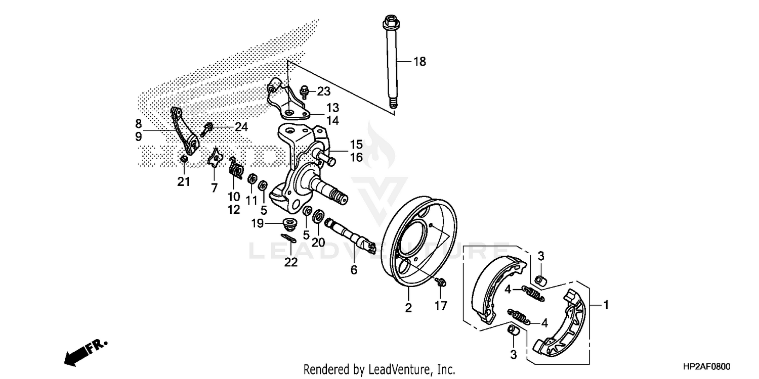 KNUCKLE@FRONT BRAKE PANEL