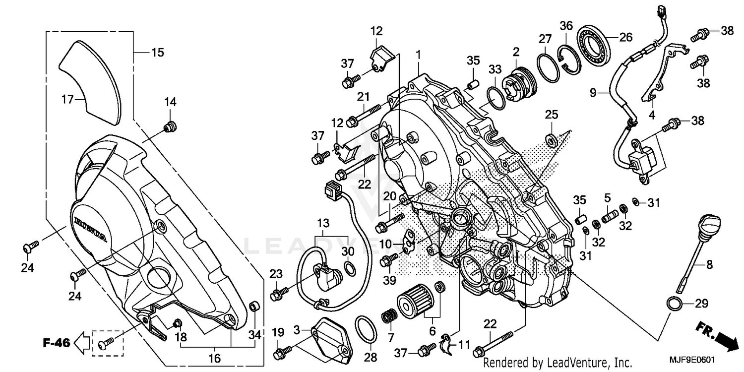 RIGHT CRANKCASE COVER    (2)