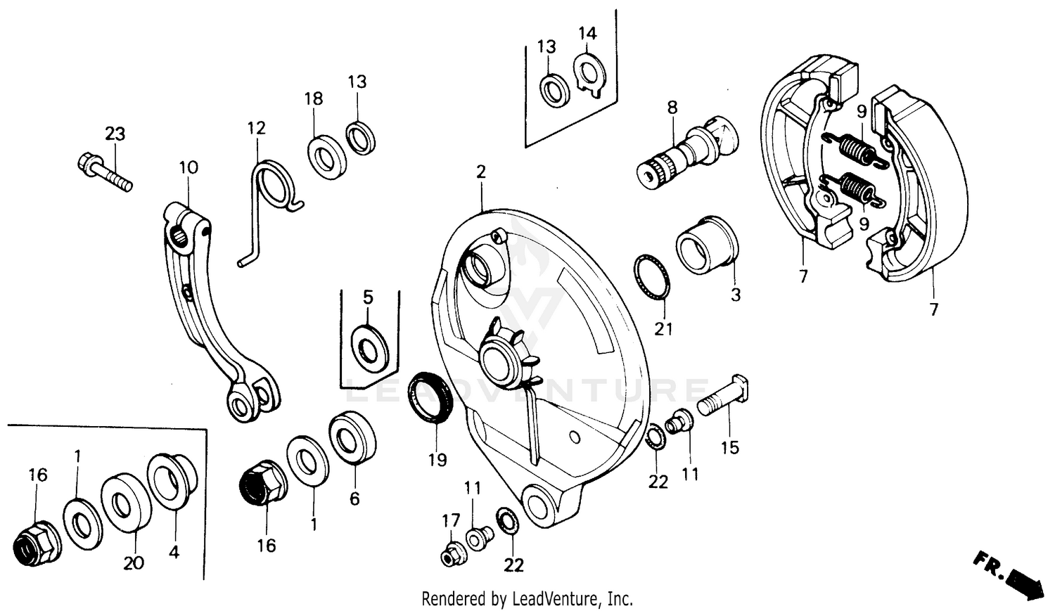 REAR BRAKE PANEL 84-86
