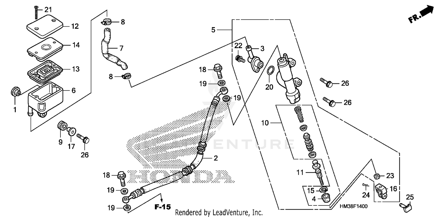 REAR BRAKE MASTER CYLINDER