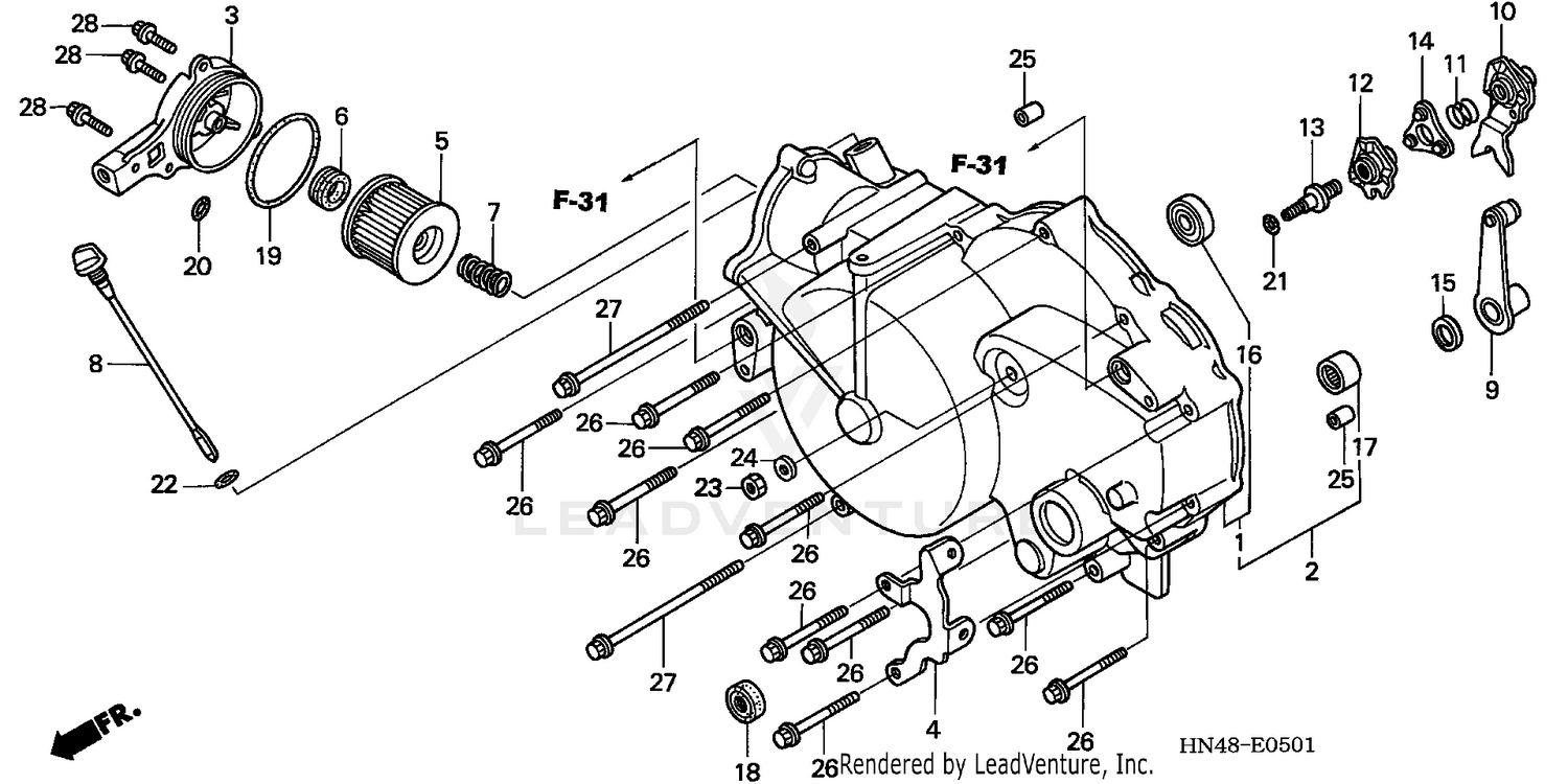 FRONT CRANKCASE COVER (TM/FM)