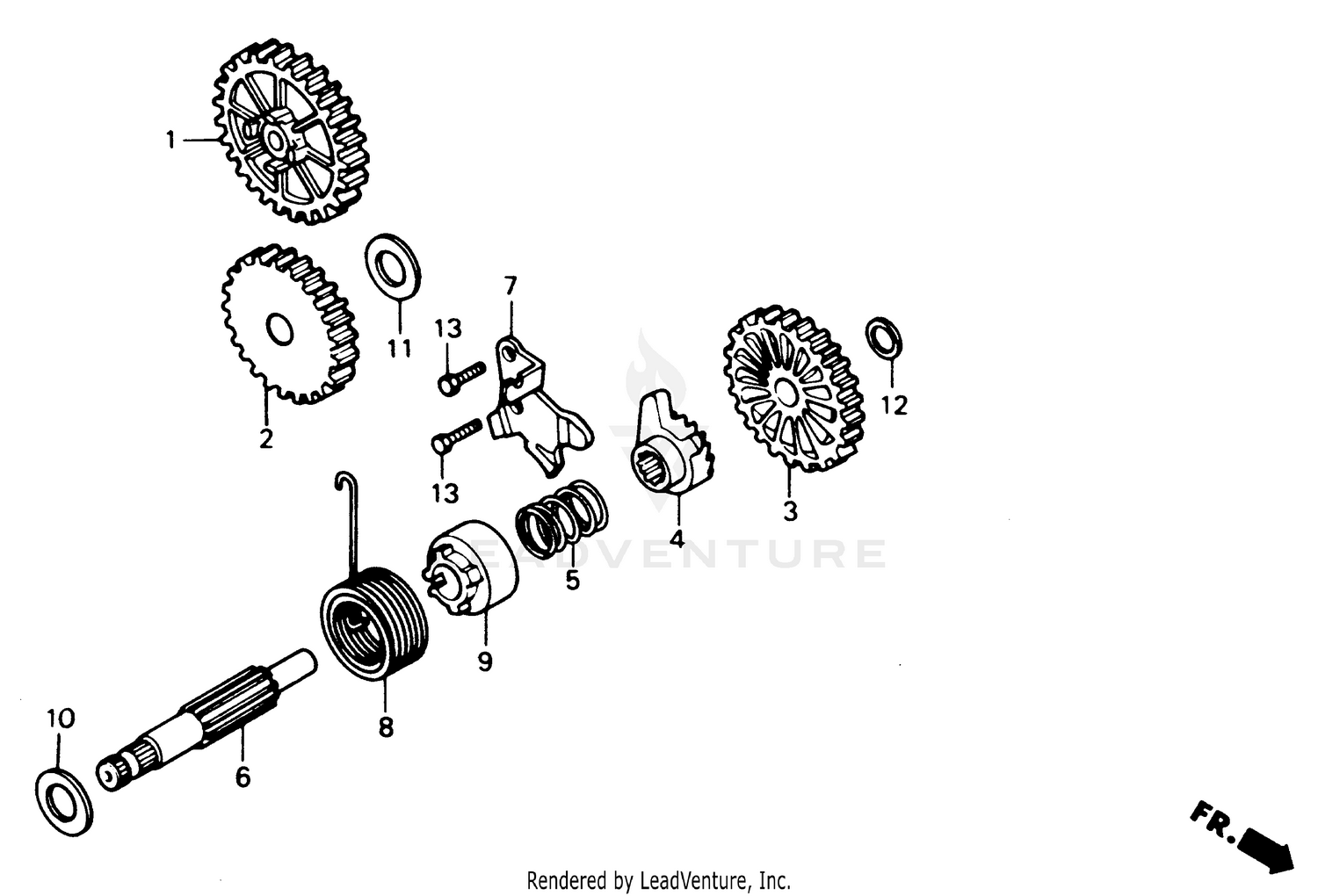 KICK STARTER SPINDLE