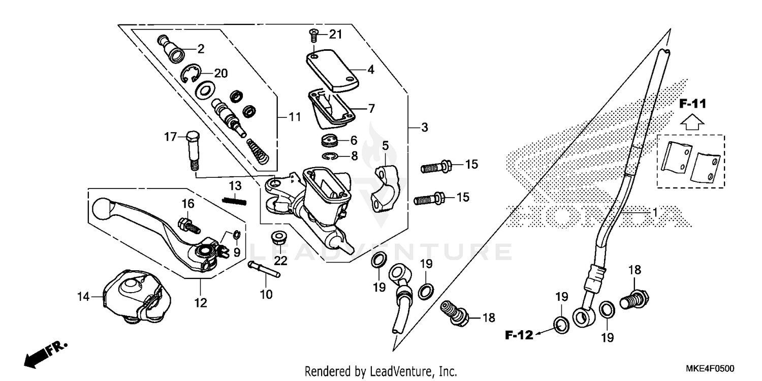 FRONT BRAKE MASTER       CYLINDER