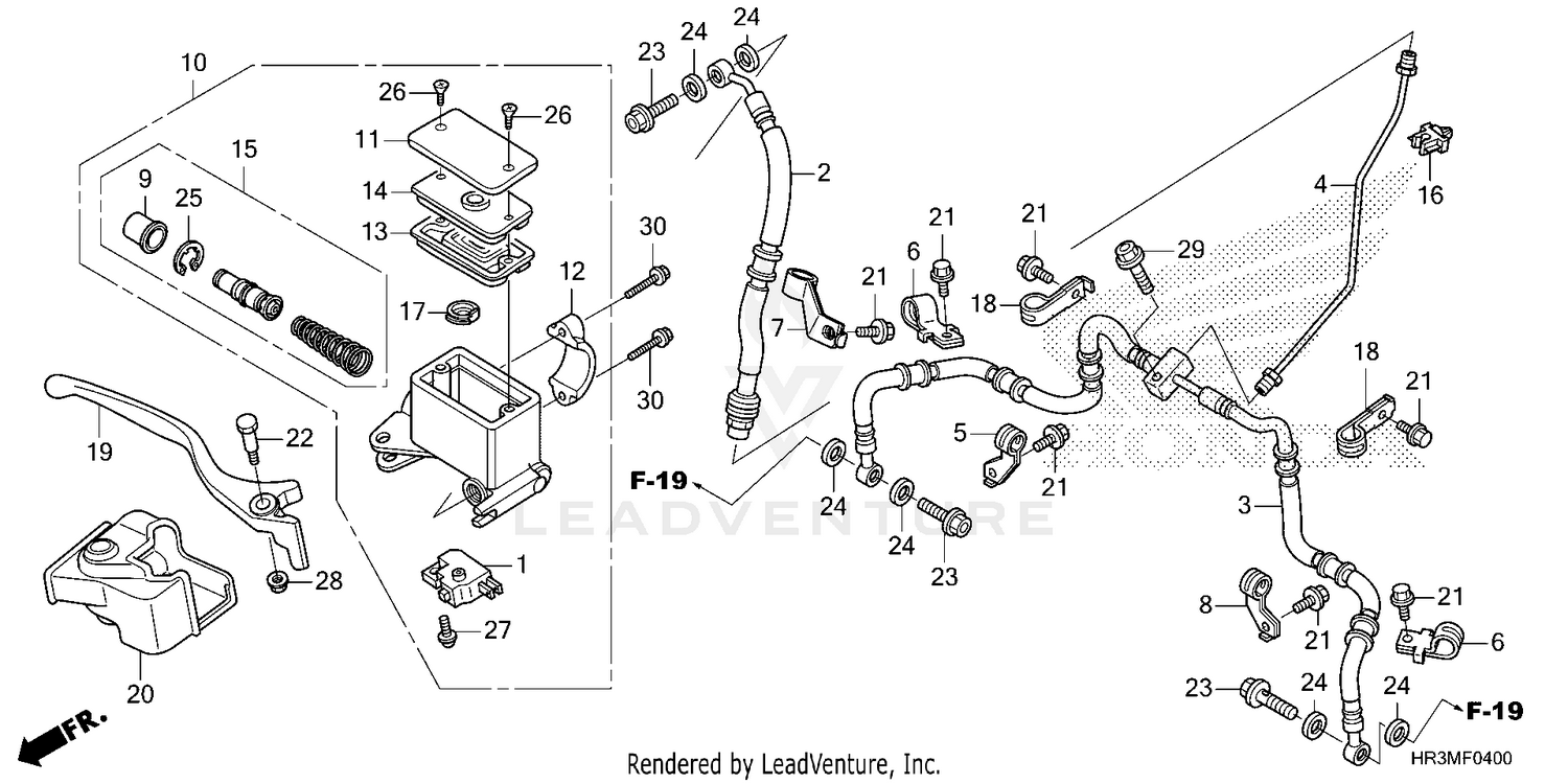 FRONT BRAKE MASTER       CYLINDER
