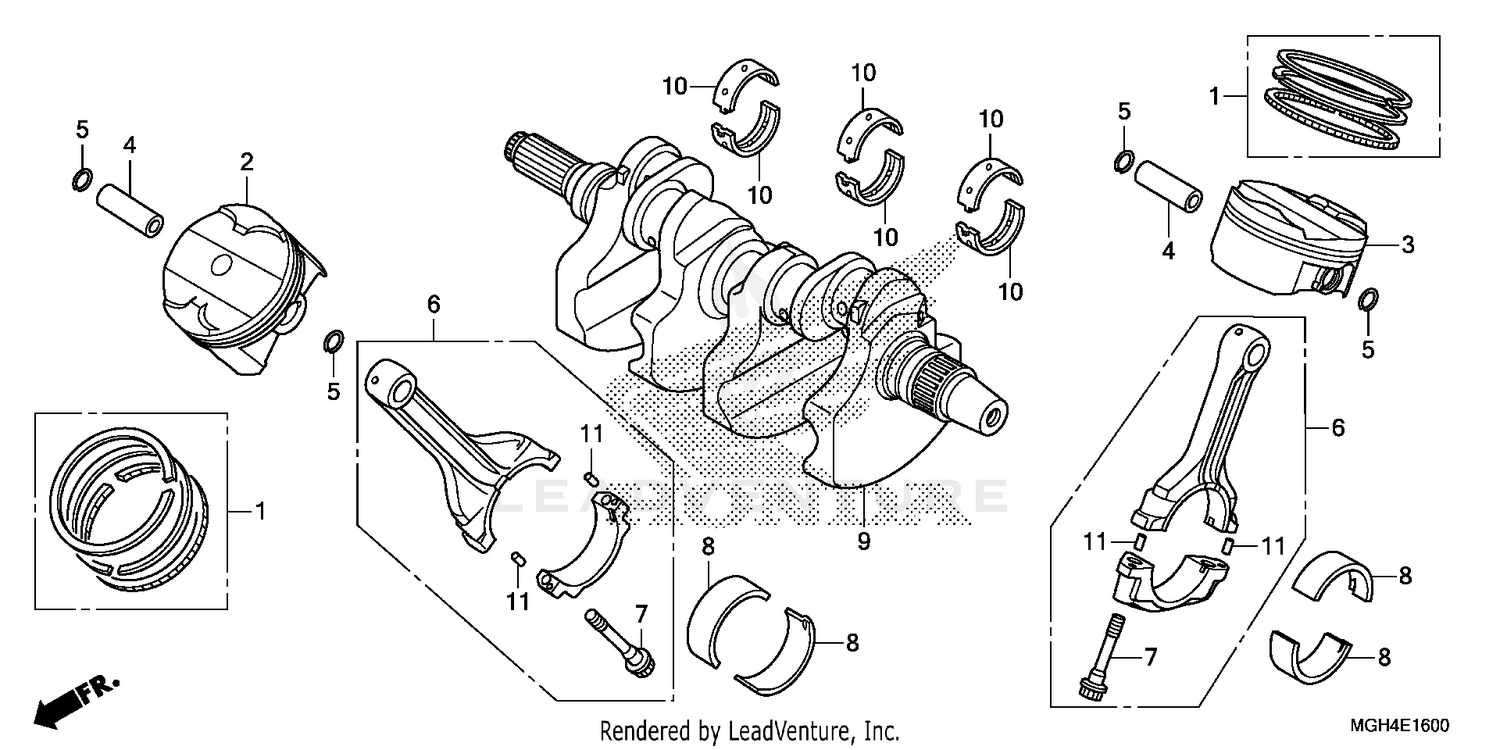 CRANKSHAFT + PISTON