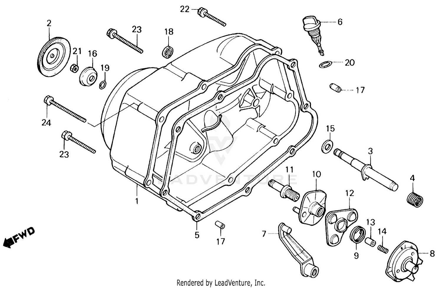 RIGHT CRANKCASE COVER 87