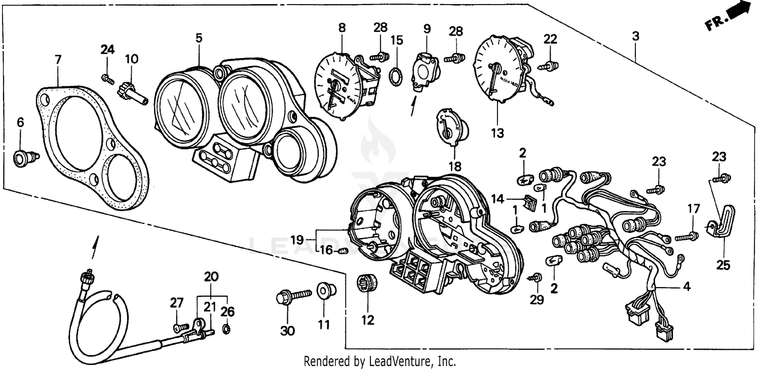 SPEEDOMETER + TACHOMETER 93-94