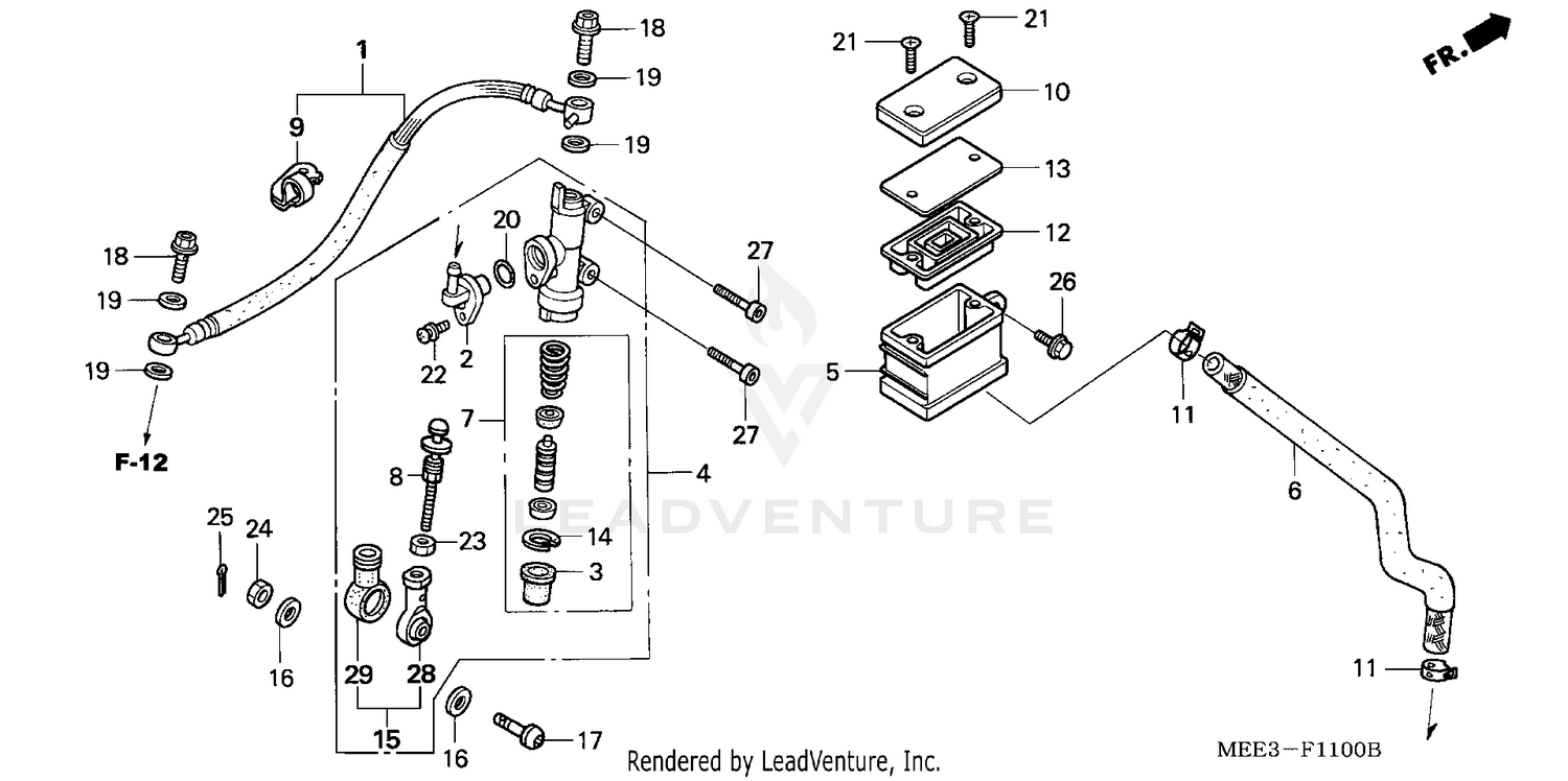 REAR BRAKE MASTER CYLINDER