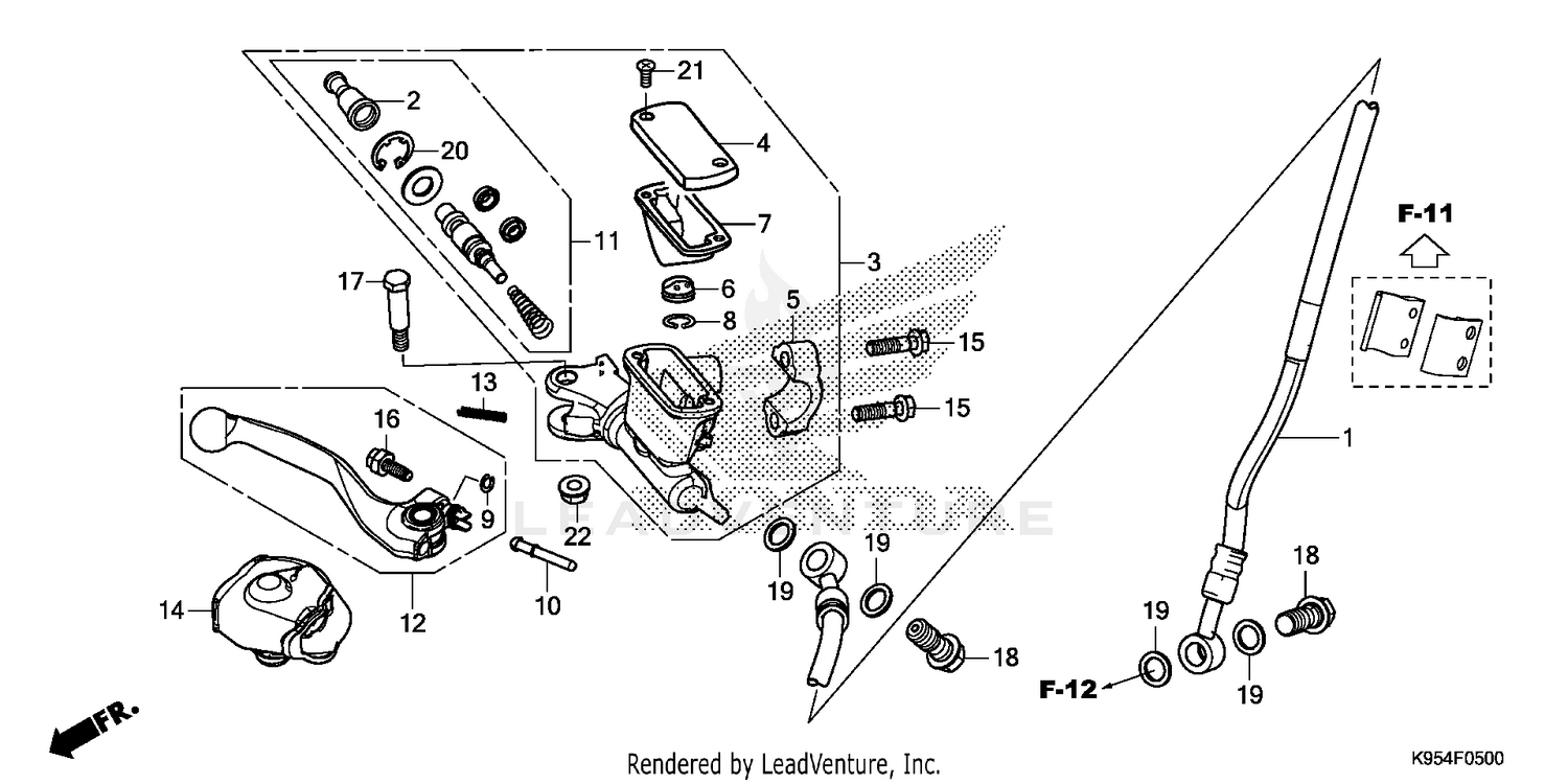FRONT BRAKE MASTER       CYLINDER