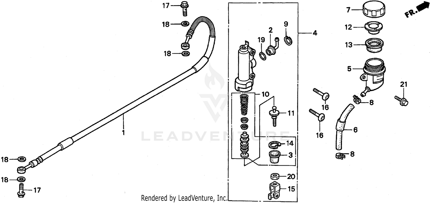 REAR BRAKE MASTER CYLINDER