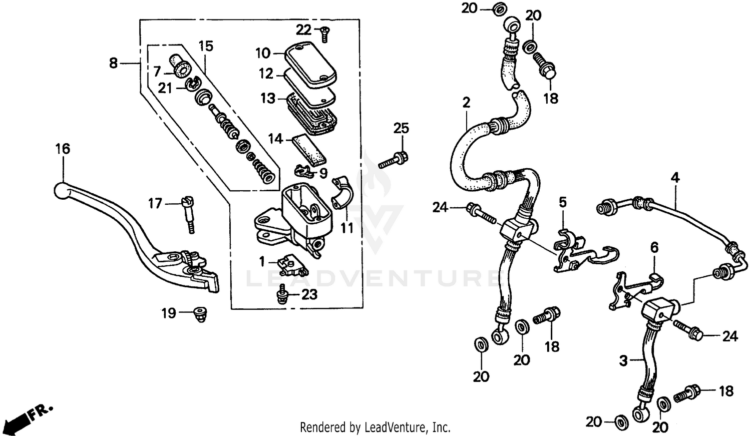 FR. BRAKE MASTER CYL.