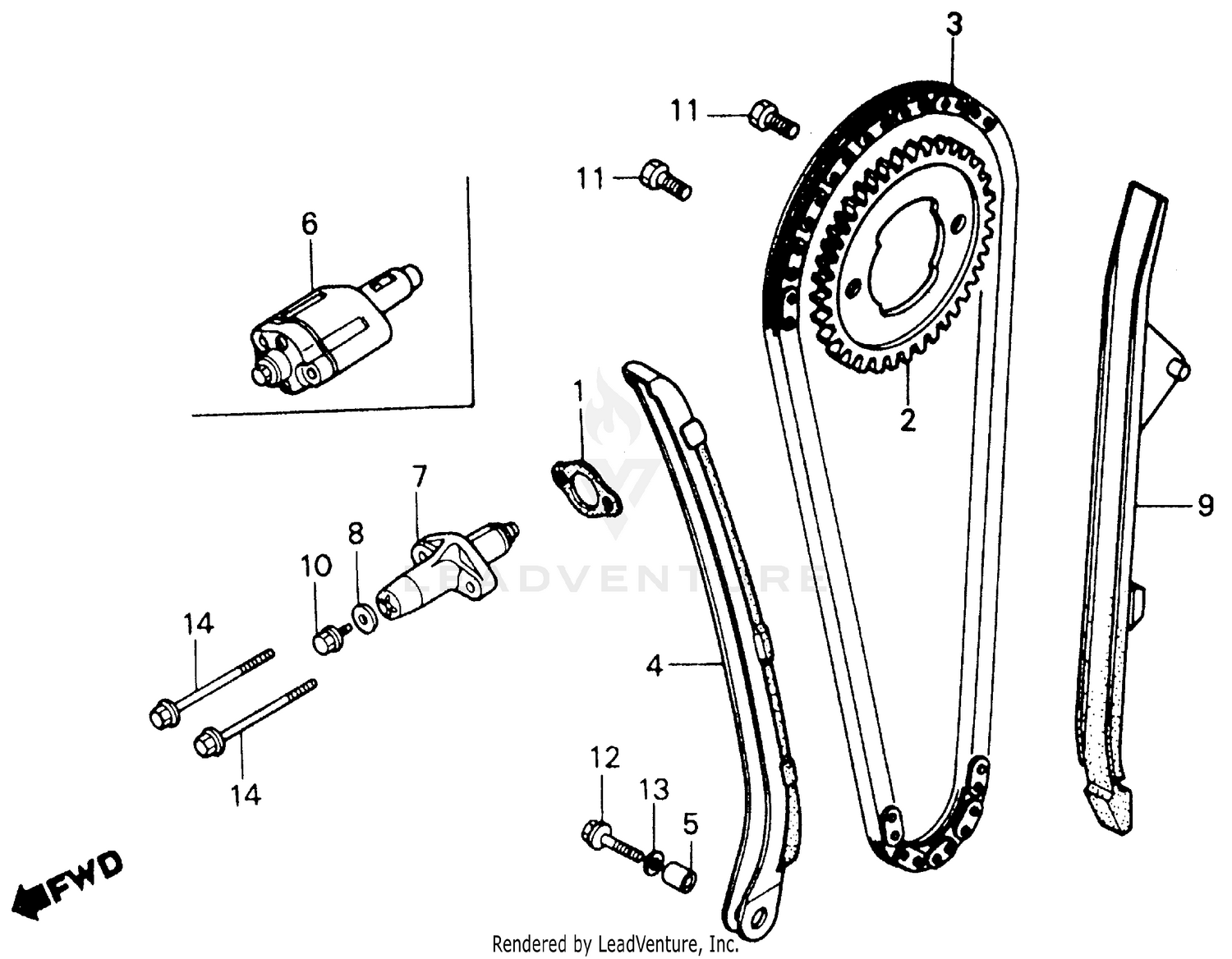 CAM CHAIN + TENSIONER