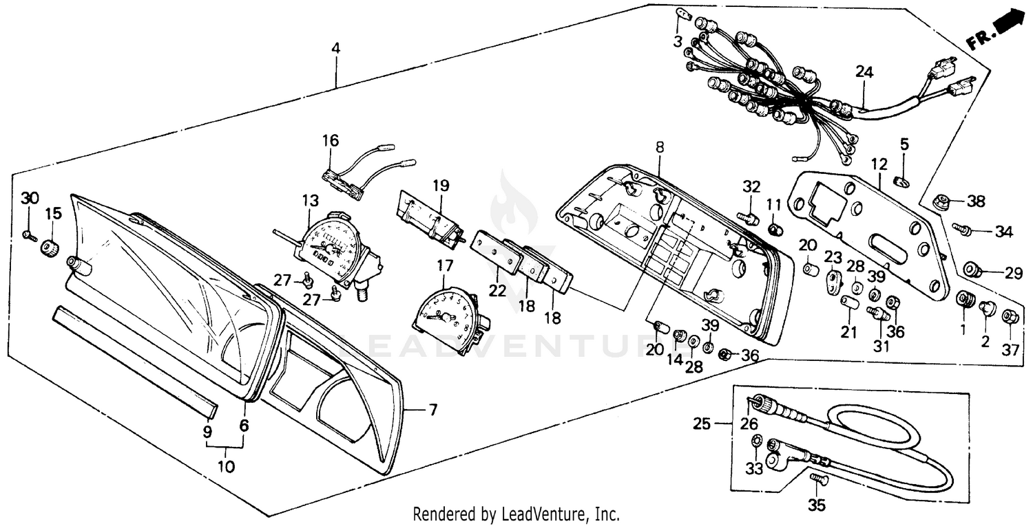 I SPEEDOMETER + TACHOMETER 86-87