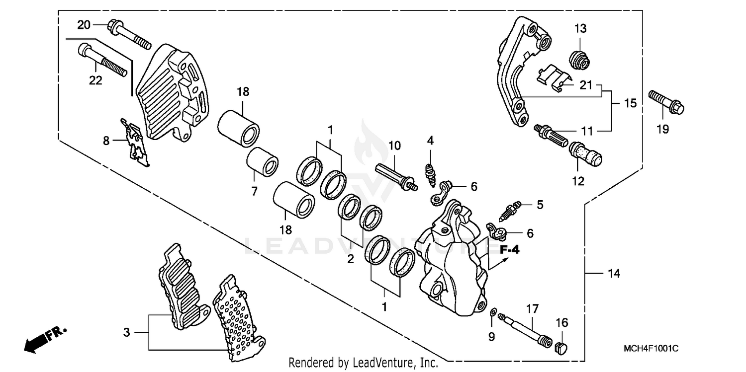 FRONT BRAKE CALIPER (L.)