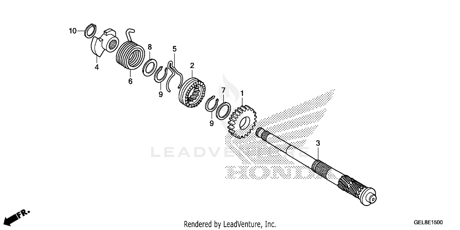 KICK STARTER SPINDLE