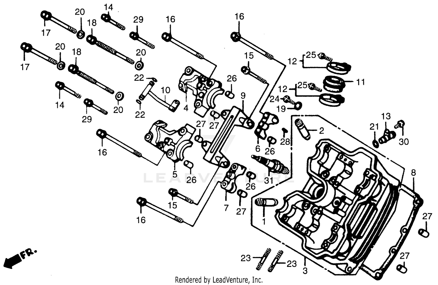 CYLINDER HEAD (FR) 89-90