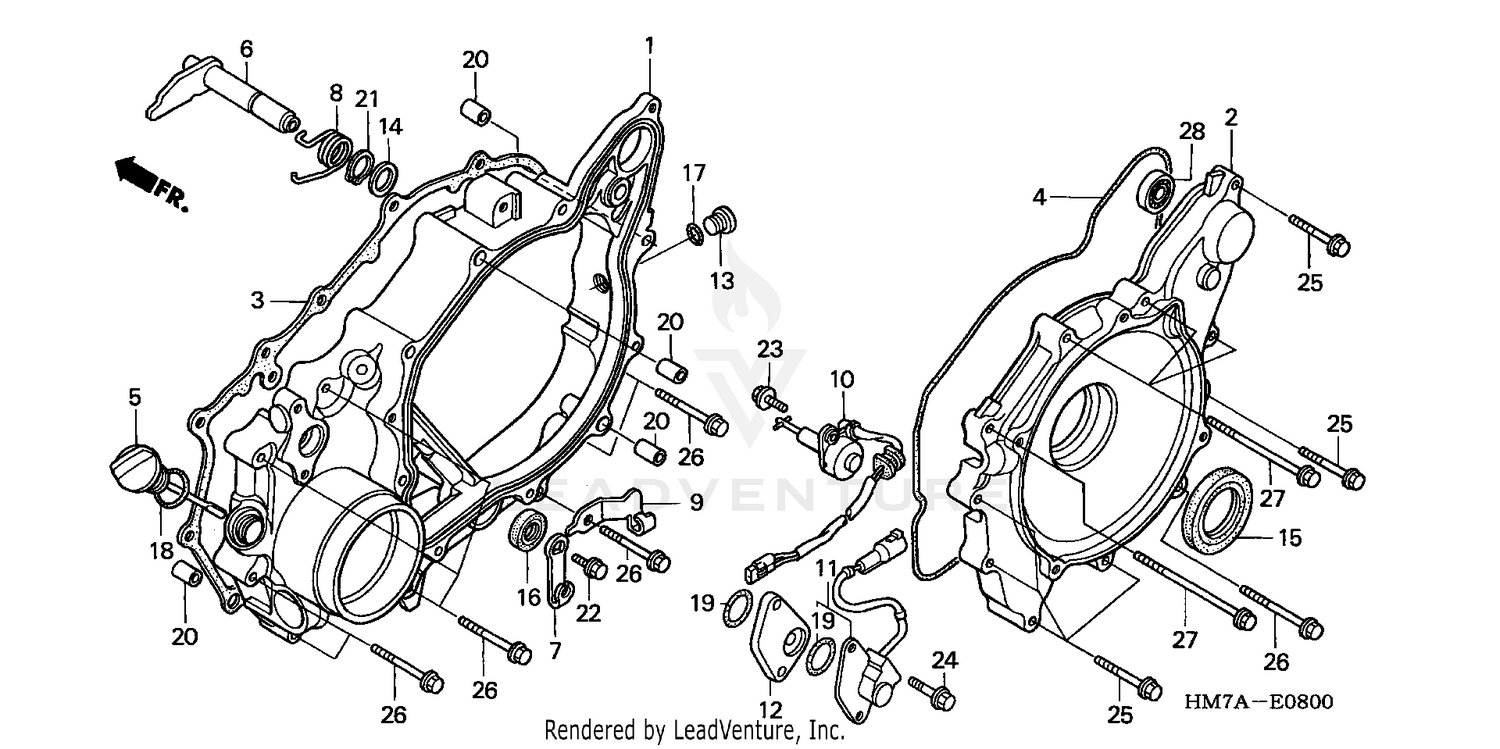REAR CRANKCASE COVER