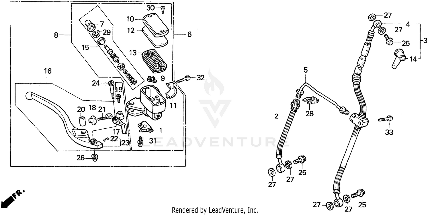 FR. BRAKE MASTER CYL.