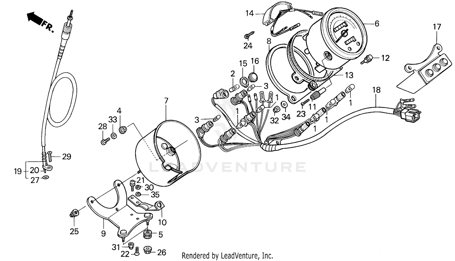 VT1100C SPEEDOMETER 95-96
