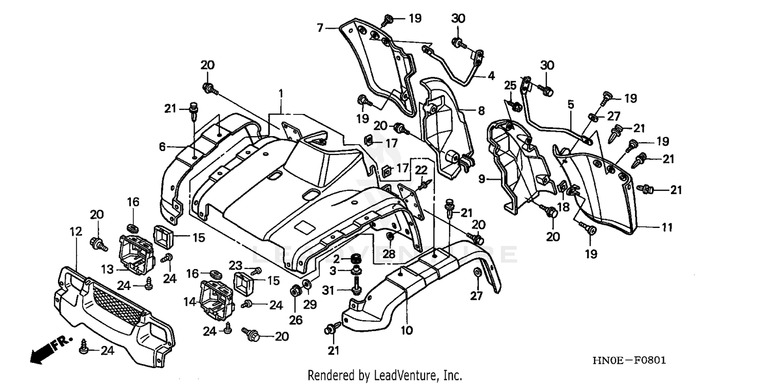 FRONT FENDER (TRX450FM)