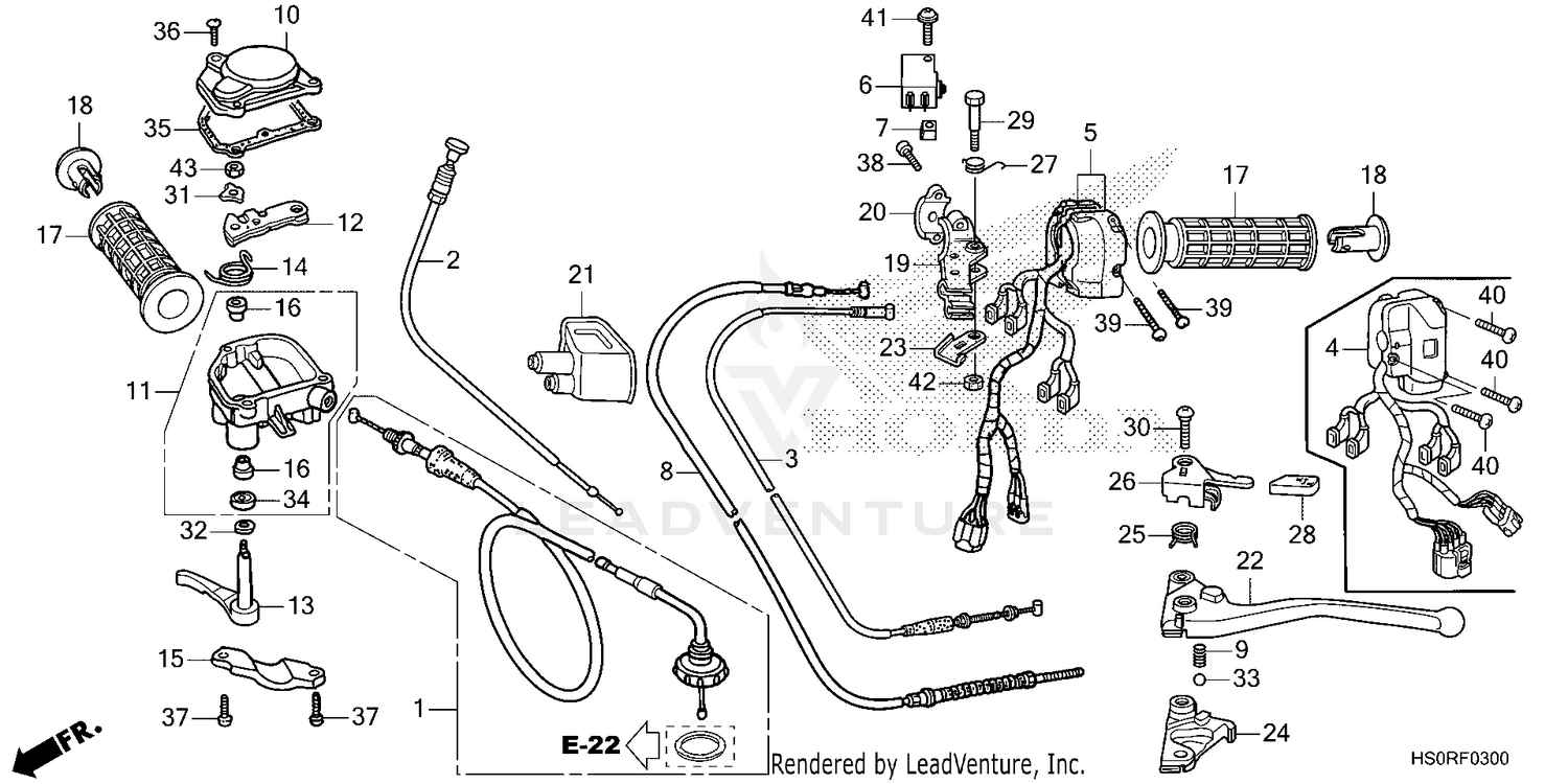 HANDLE LEVER@SWITCH@CABLE