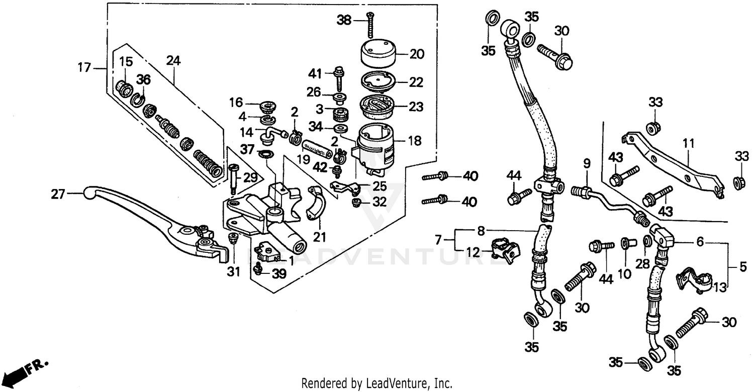 FR. BRAKE MASTER CYL.