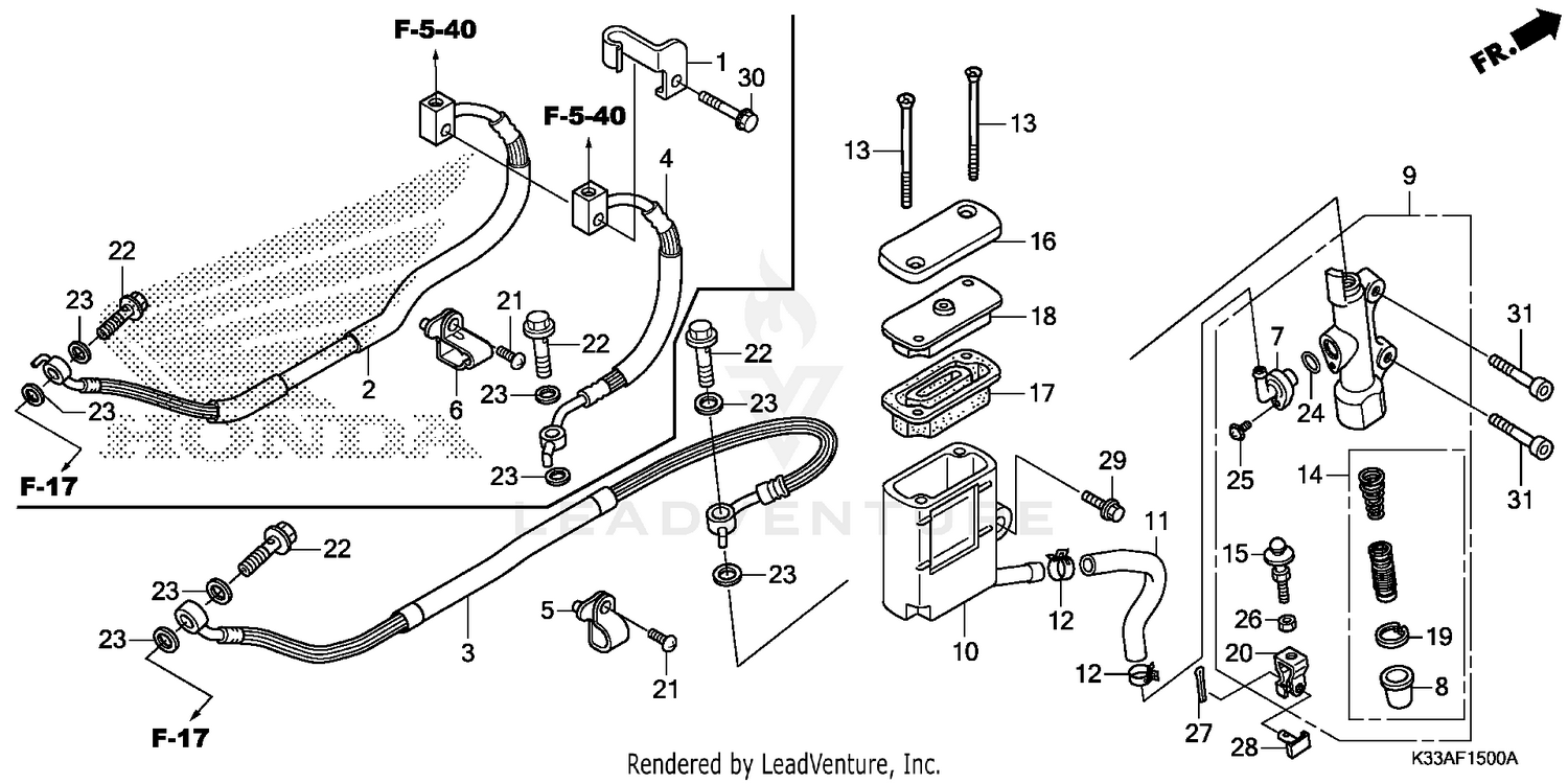 REAR BRAKE MASTER        CYLINDER