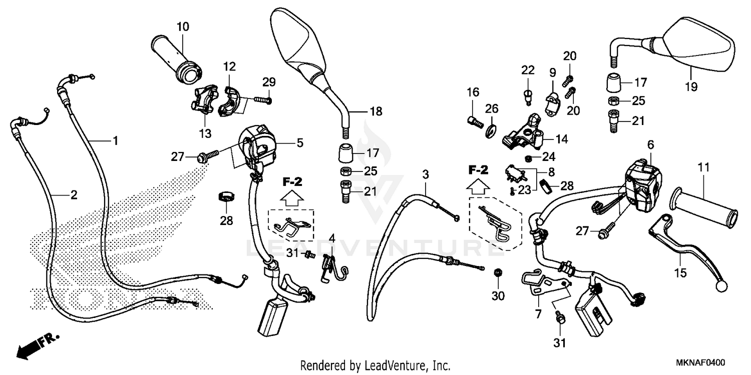 HANDLE LEVER@SWITCH@CABLE