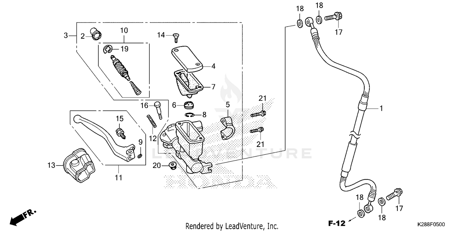 FRONT BRAKE MASTER       CYLINDER