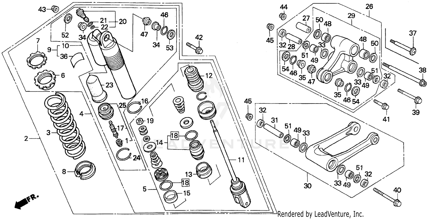 REAR SHOCK ABSORBER 91-93